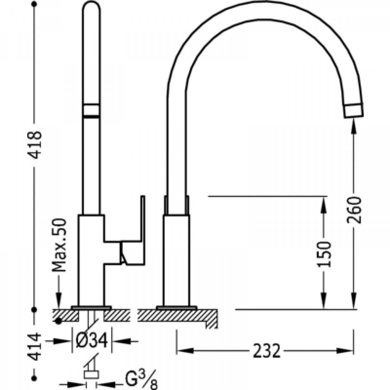 Bateria Zlewozmywakowa Loft 20044002 Tres Bateria Zlewozmywakowa Loft 20044002 Tres