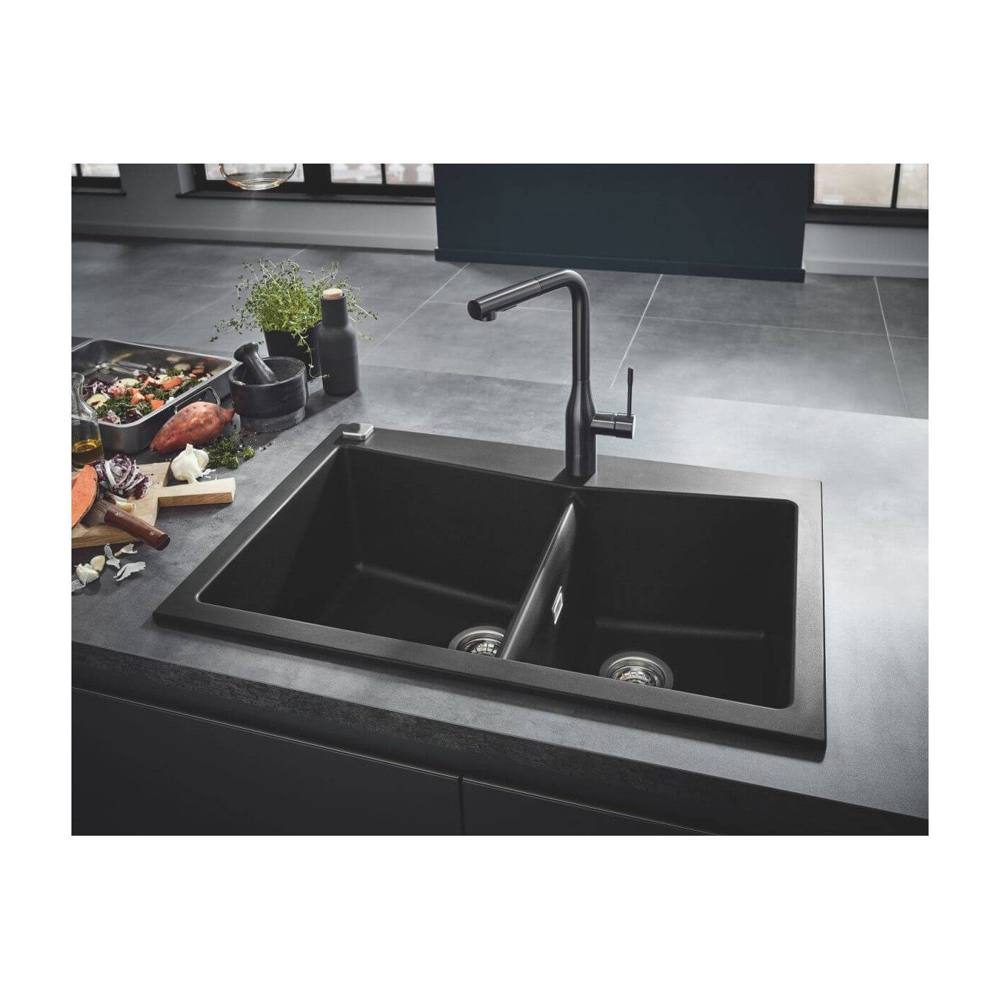 Bateria Kuchenna Essence Brushed Hard Graphite 30270AL0 Grohe Bateria Kuchenna Essence Brushed Hard Graphite 30270AL0 Grohe