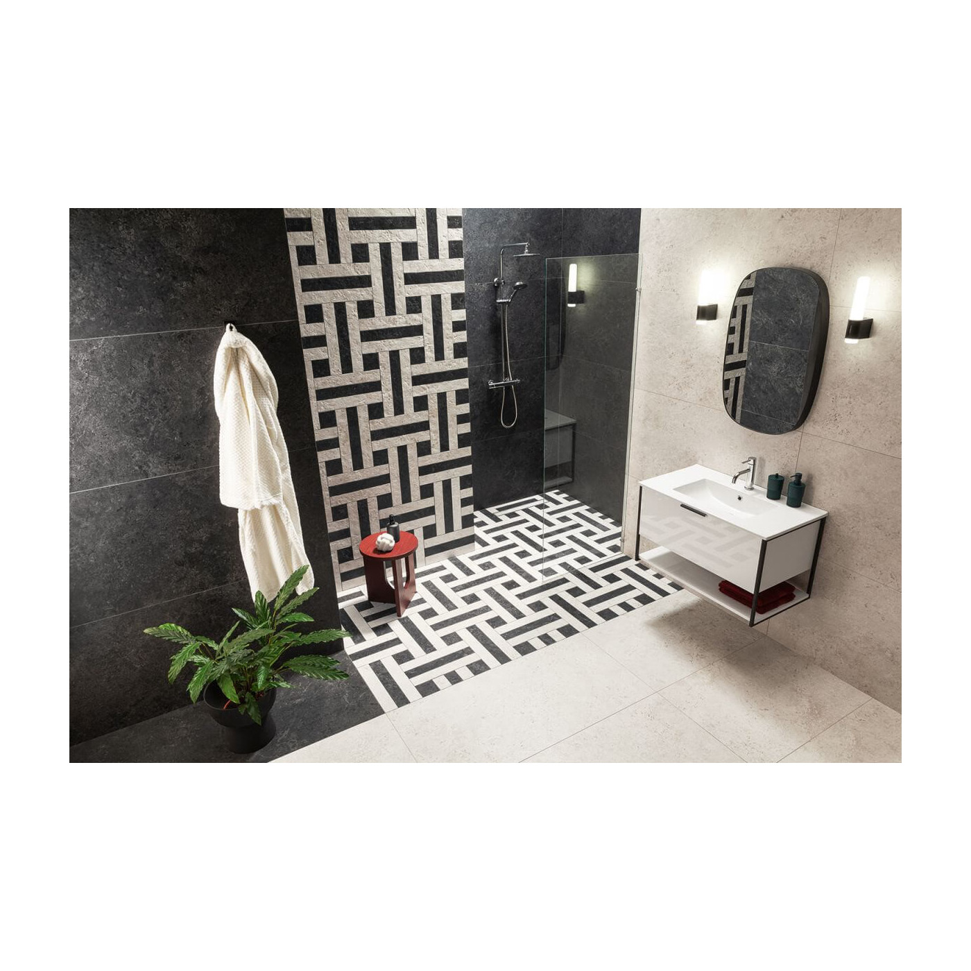 Płytka Vanilla White Struktura 59,8x59,8 Tubądzin Domino Płytka Vanilla White Struktura 59,8x59,8 Tubądzin Domino