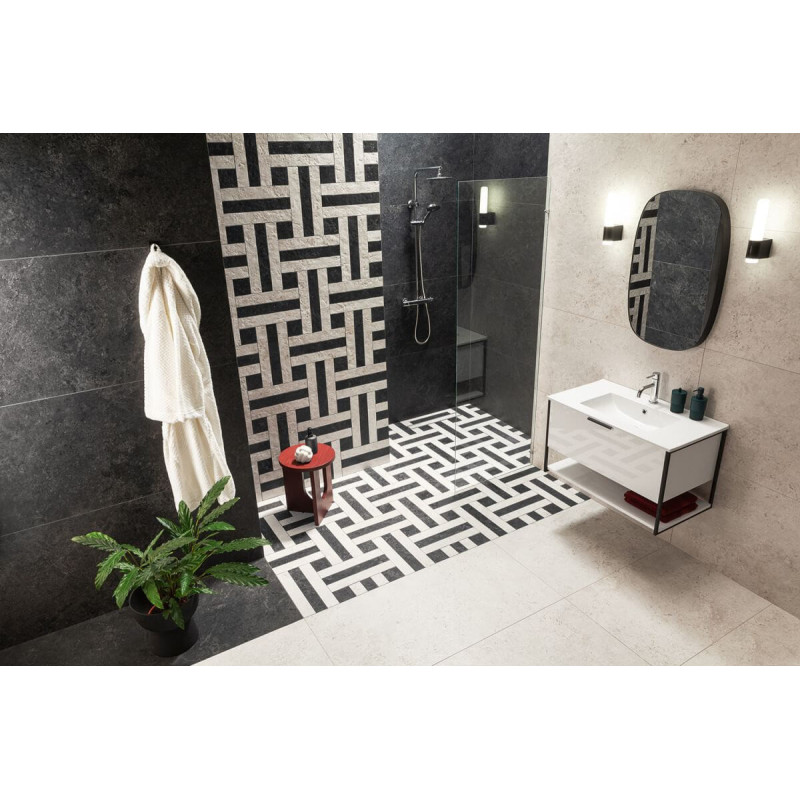 Płytka Vanilla White Struktura 59,8x59,8 Tubądzin Domino Płytka Vanilla White Struktura 59,8x59,8 Tubądzin Domino
