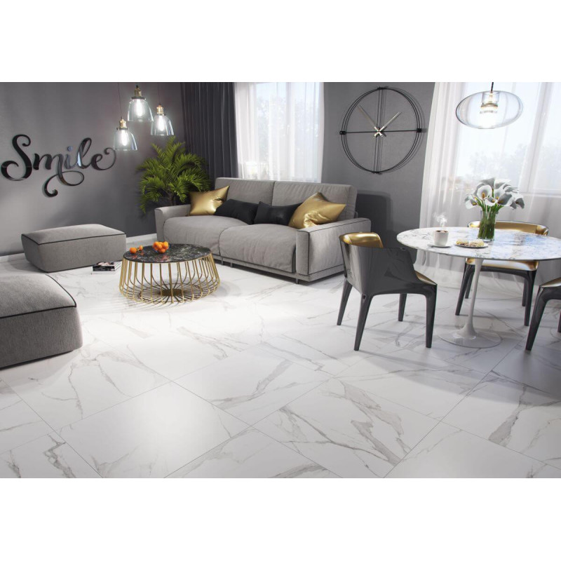 Płytka Podłogowa Bonella White 59,8x59,8 Tubądzin Domino Płytka Podłogowa Bonella White 59,8x59,8 Tubądzin Domino