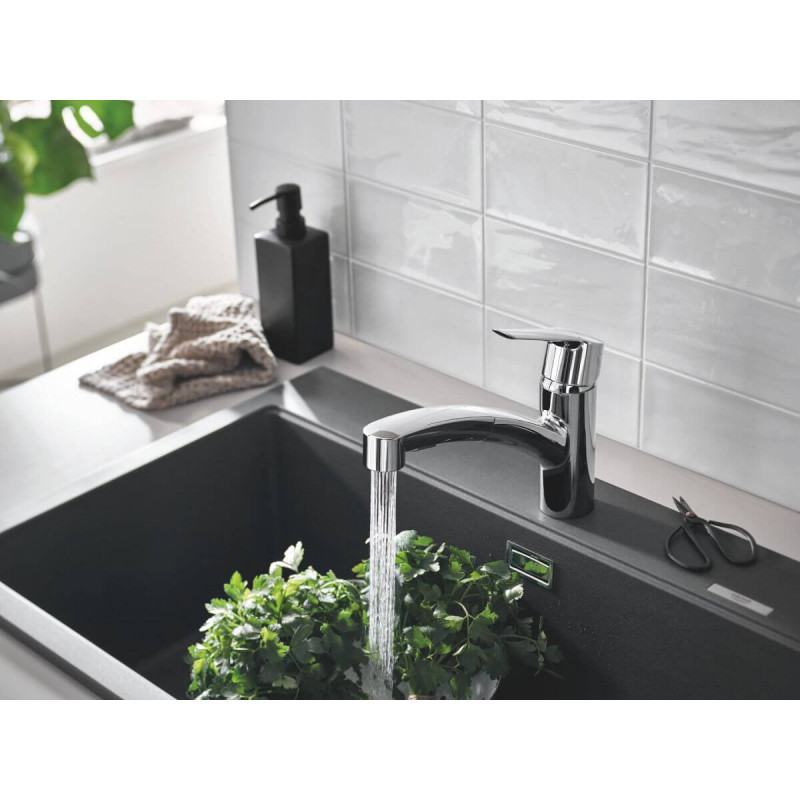 Jednouchwytowa Bateria Zlewozmywakowa Start FastFixation Chrom Z Wyciąganą Wylewką 30531001 Grohe Jednouchwytowa Bateria Zlewozmywakowa Start FastFixation Chrom Z Wyciąganą Wylewką 30531001 Grohe