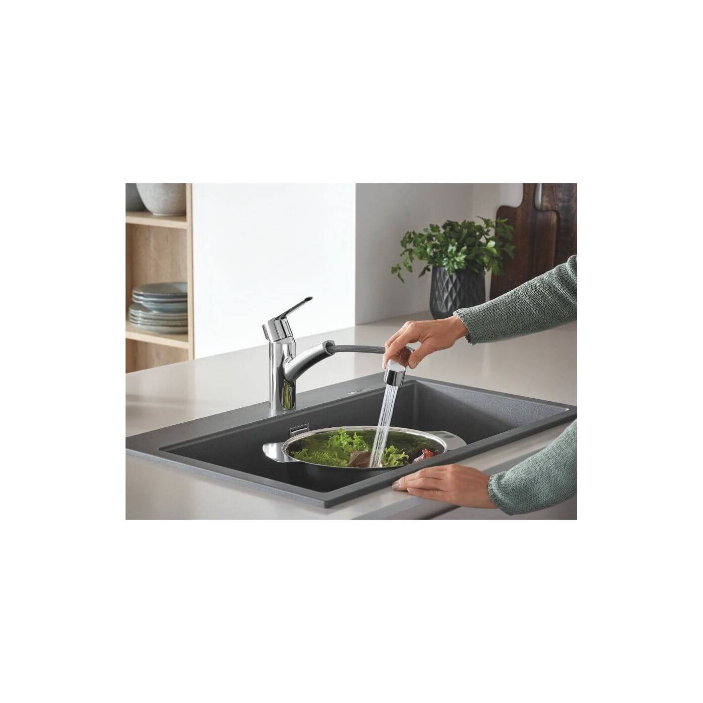 Jednouchwytowa Bateria Zlewozmywakowa Start FastFixation Chrom Z Wyciąganą Wylewką 30531001 Grohe Jednouchwytowa Bateria Zlewozmywakowa Start FastFixation Chrom Z Wyciąganą Wylewką 30531001 Grohe