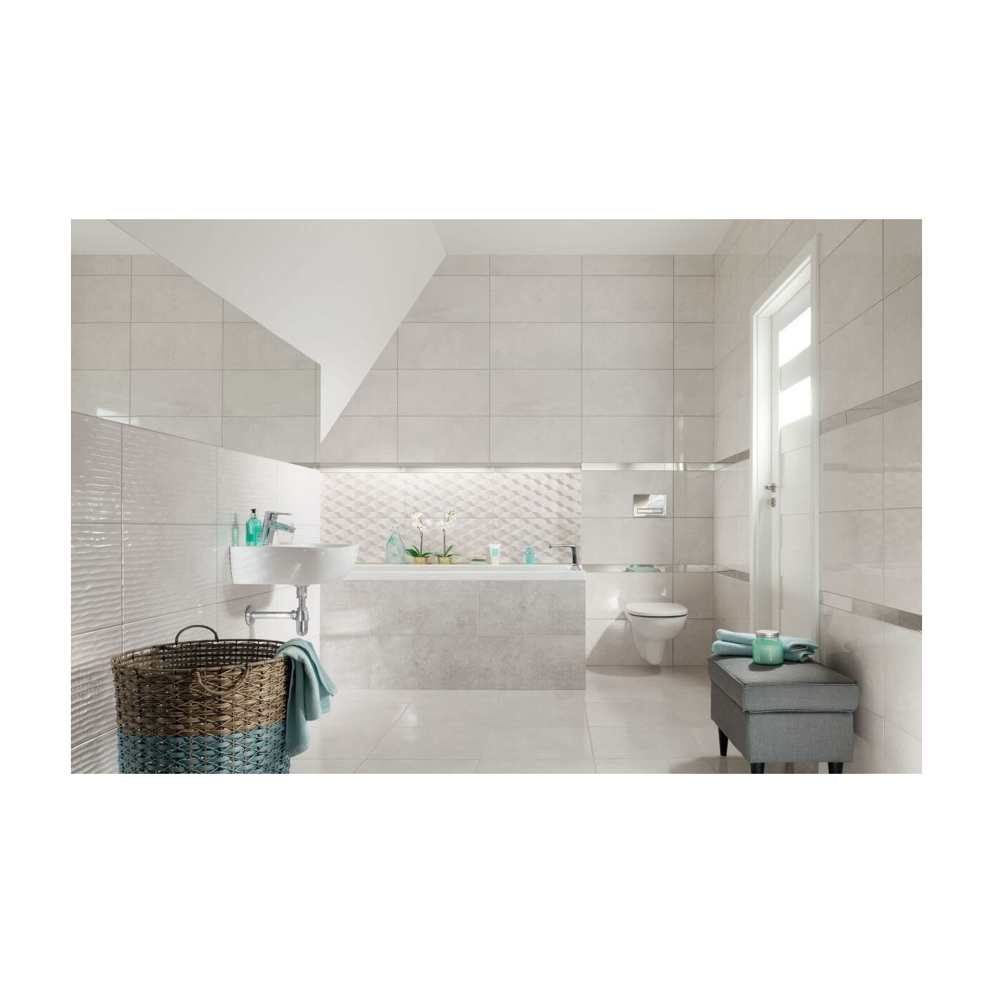 Płytka Tempre Grey 45x45 Tubądzin Domino Płytka Tempre Grey 45x45 Tubądzin Domino