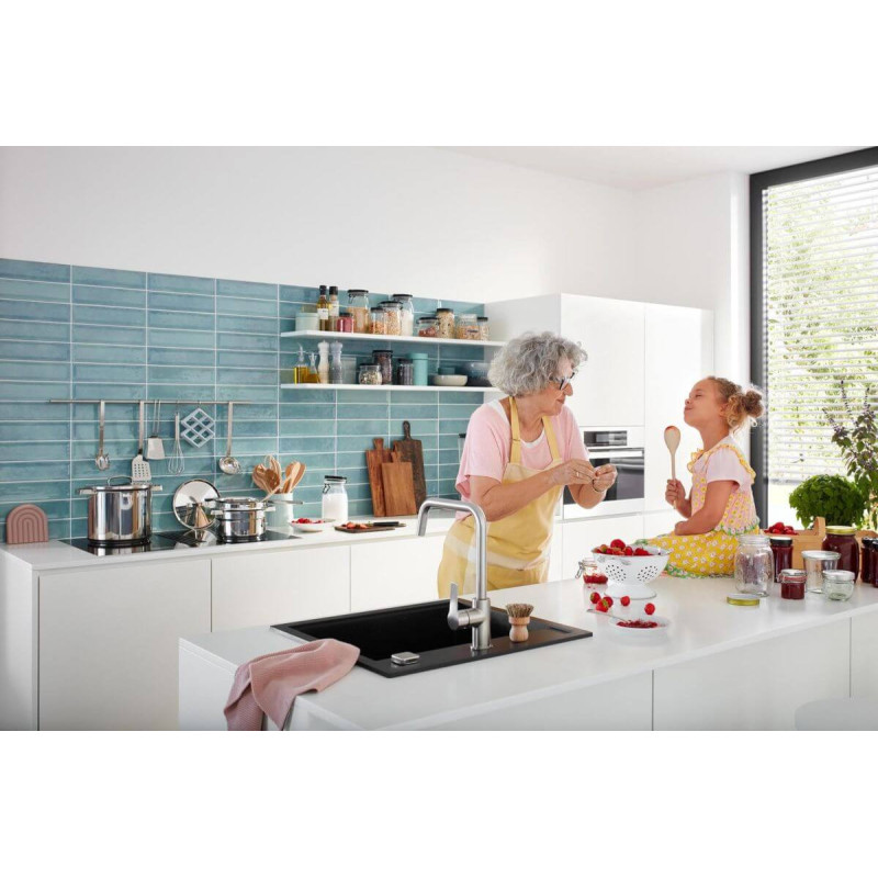 Jednouchwytowa Bateria Zlewozmywakowa Start FastFixation U-spout Stal Nierdzewna 30470DC0 Grohe Jednouchwytowa Bateria Zlewozmywakowa Start FastFixation U-spout Stal Nierdzewna 30470DC0 Grohe