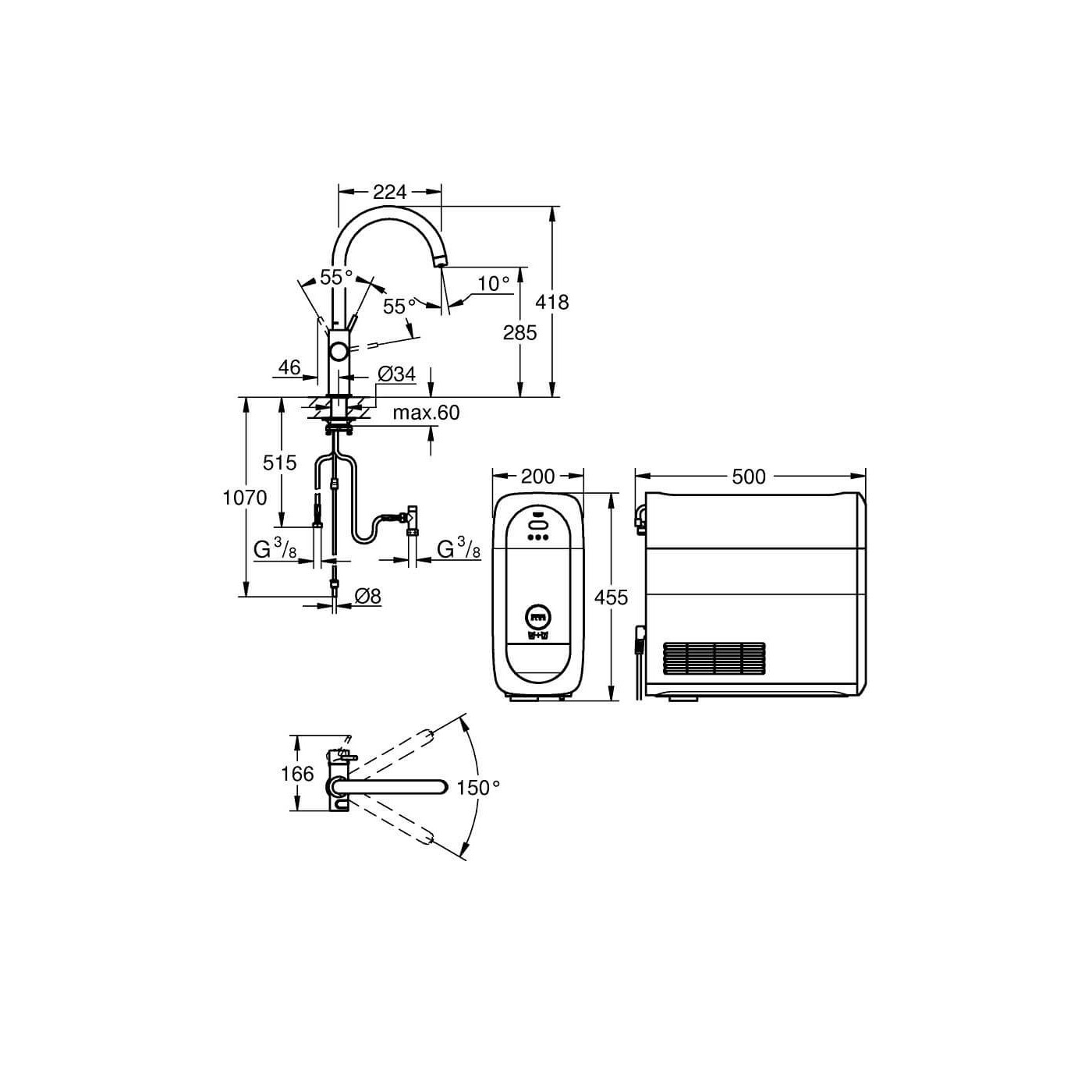 Zestaw Startowy Grohe Blue Home 31455AL1 Grohe Zestaw Startowy Grohe Blue Home 31455AL1 Grohe