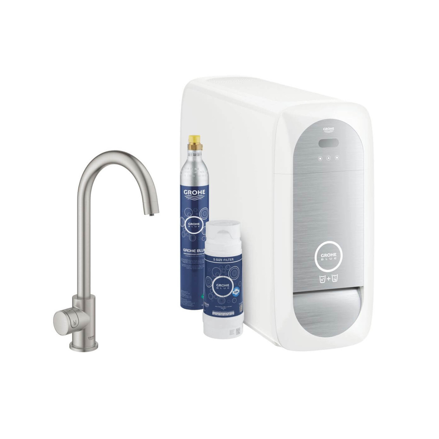 Zestaw Startowy Mono Z Wylewką W Kształcie C Grohe Blue Home Stal Nierdzewna 31498DC1 Grohe Zestaw Startowy Mono Z Wylewką W Kształcie C Grohe Blue Home Stal Nierdzewna 31498DC1 Grohe