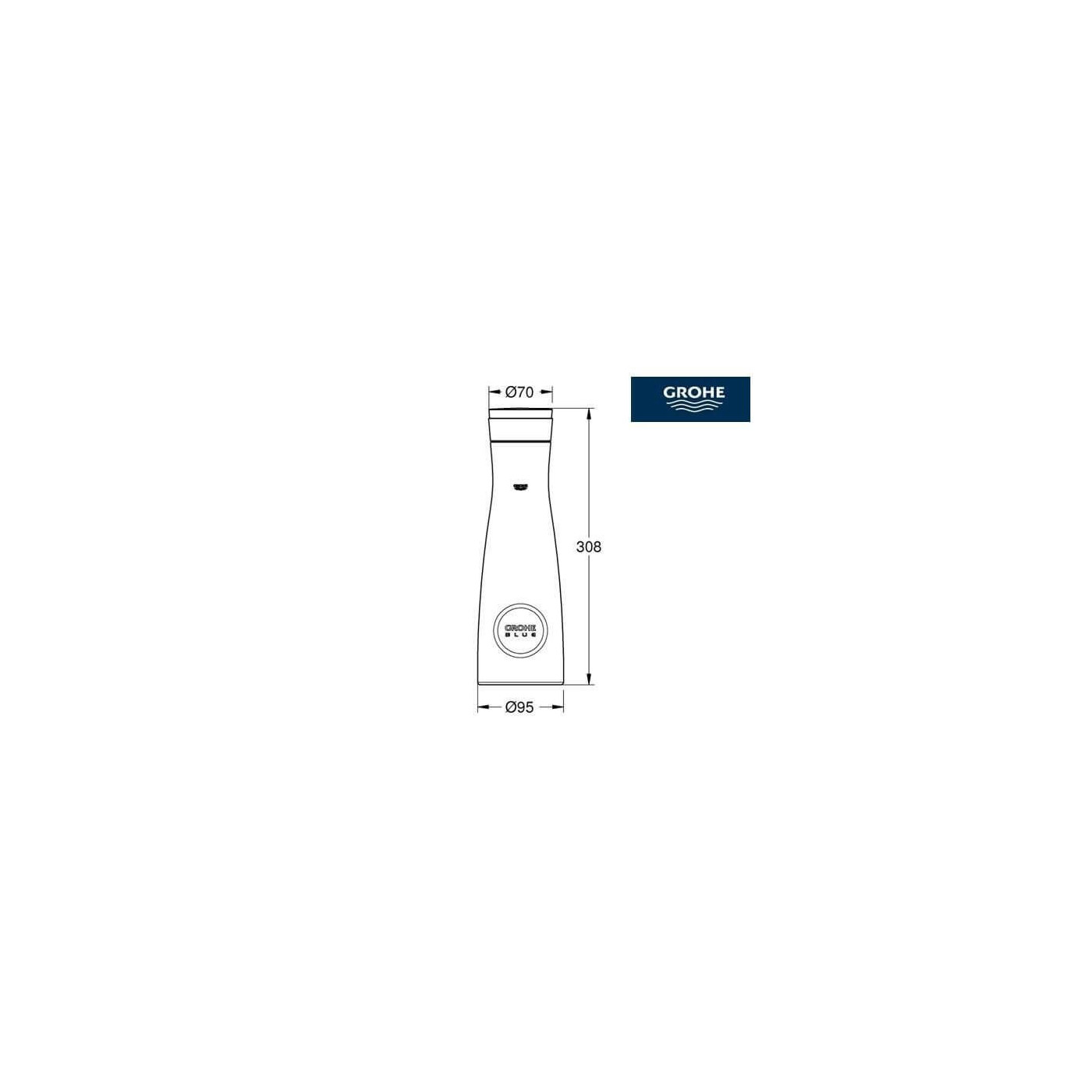 Szklana Karafka GROHE Blue 40405001 Grohe Szklana Karafka GROHE Blue 40405001 Grohe