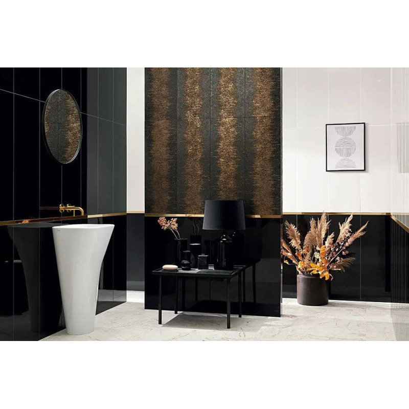 Płytka Ścienna Stardust Black Połysk 32,8x89,8 Tubądzin Płytka Ścienna Stardust Black Połysk 32,8x89,8 Tubądzin