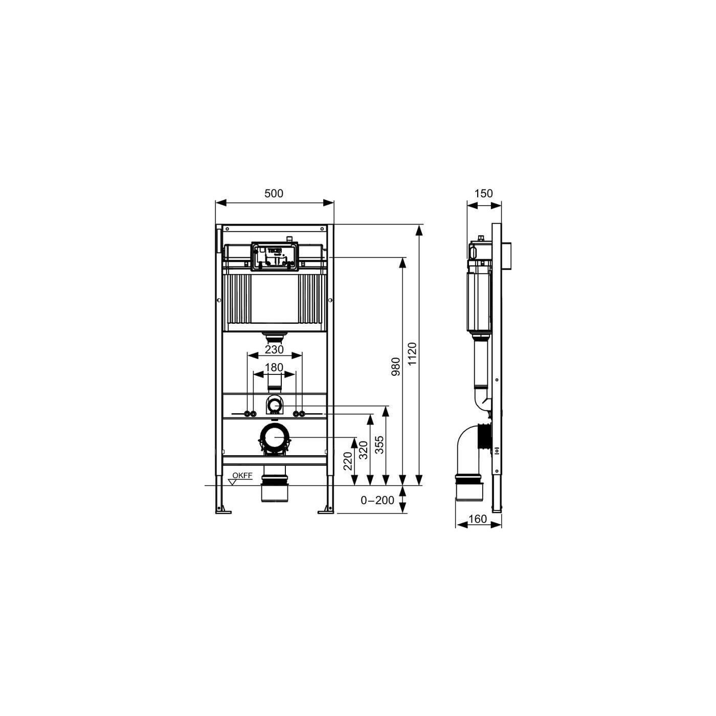 Stelaż Podtynkowy Do WC Base Wsporniki TCSIT9400407+1920773 Tece Stelaż Podtynkowy Do WC Base Wsporniki TCSIT9400407+1920773 Tece