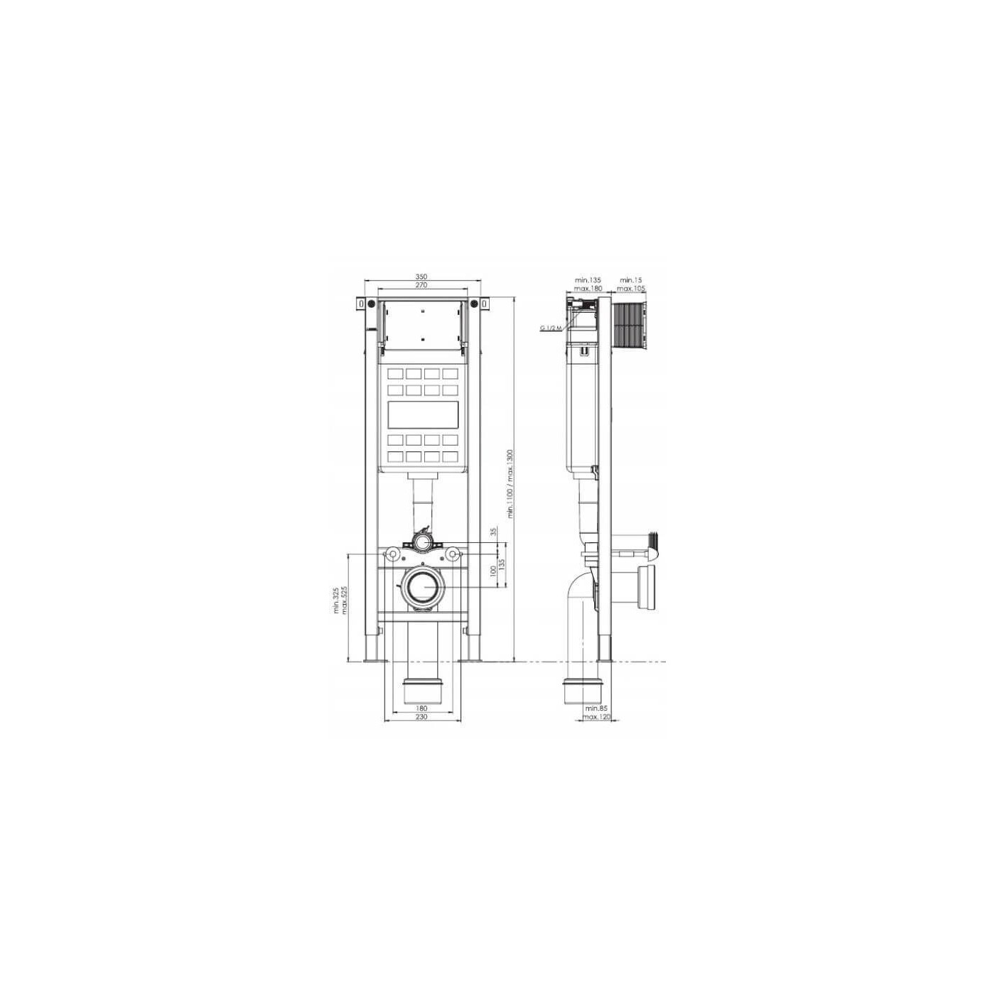 Stelaż Podtynkowy Do WC Eco Box T07B-5113-0251 Fluidmaster Stelaż Podtynkowy Do WC Eco Box T07B-5113-0251 Fluidmaster