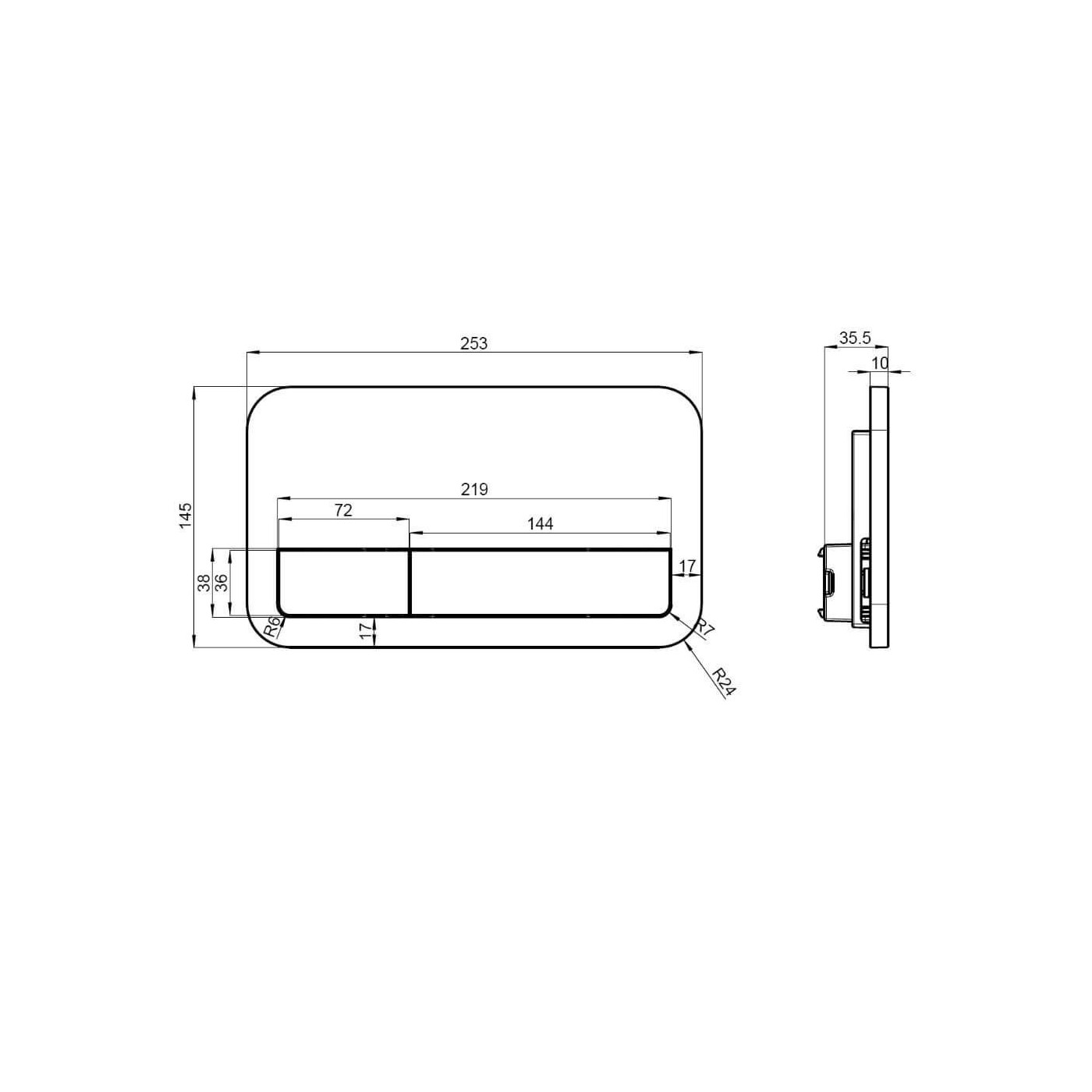 Przycisk Spłukujący ViConnect Chrom 92249061 Villeroy&Boch Przycisk Spłukujący ViConnect Chrom 92249061 Villeroy&Boch