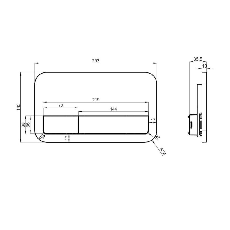 Przycisk Spłukujący ViConnect Chrom 92249061 Villeroy&Boch Przycisk Spłukujący ViConnect Chrom 92249061 Villeroy&Boch