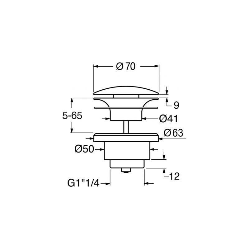 Korek Umywalkowy Ceramiczny Do Umywalek Bez Przelewu Biały PVC11 GSI Korek Umywalkowy Ceramiczny Do Umywalek Bez Przelewu Biały PVC11 GSI