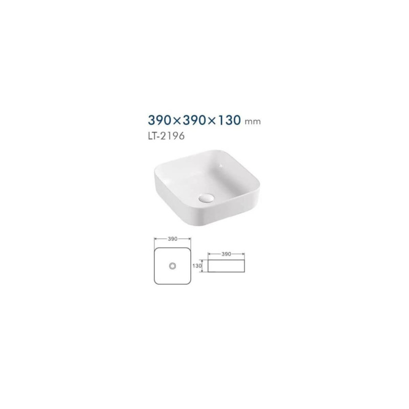 Umywalka Nablatowa Bari 39x39 Biały LT-2196 Emporia Umywalka Nablatowa Bari 39x39 Biały LT-2196 Emporia