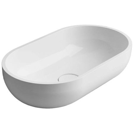 Umywalka Nablatowa Bez Przelewu Fira 60x35 Biały FIRA0002 Emporia