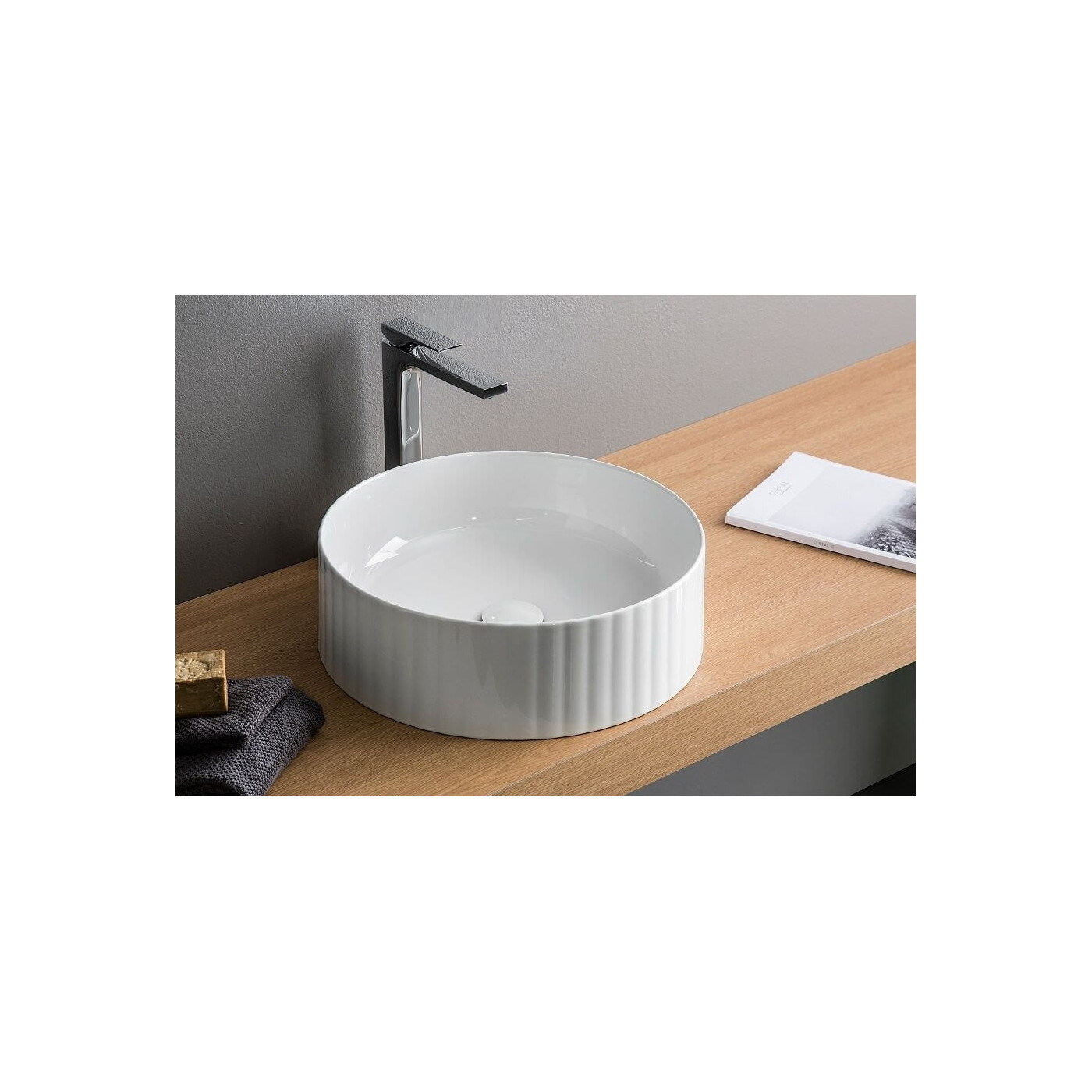 Umywalka Nablatowa Millerighe Bianco 44 cm OSL0100100 Artceram Umywalka Nablatowa Millerighe Bianco 44 cm OSL0100100 Artceram