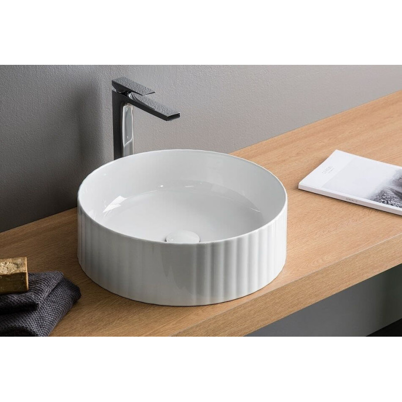 Umywalka Nablatowa Millerighe Bianco 44 cm OSL0100100 Artceram Umywalka Nablatowa Millerighe Bianco 44 cm OSL0100100 Artceram