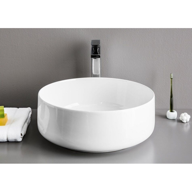Umywalka Nablatowa Cognac Bianco 42 cm COL0010100 Artceram Umywalka Nablatowa Cognac Bianco 42 cm COL0010100 Artceram