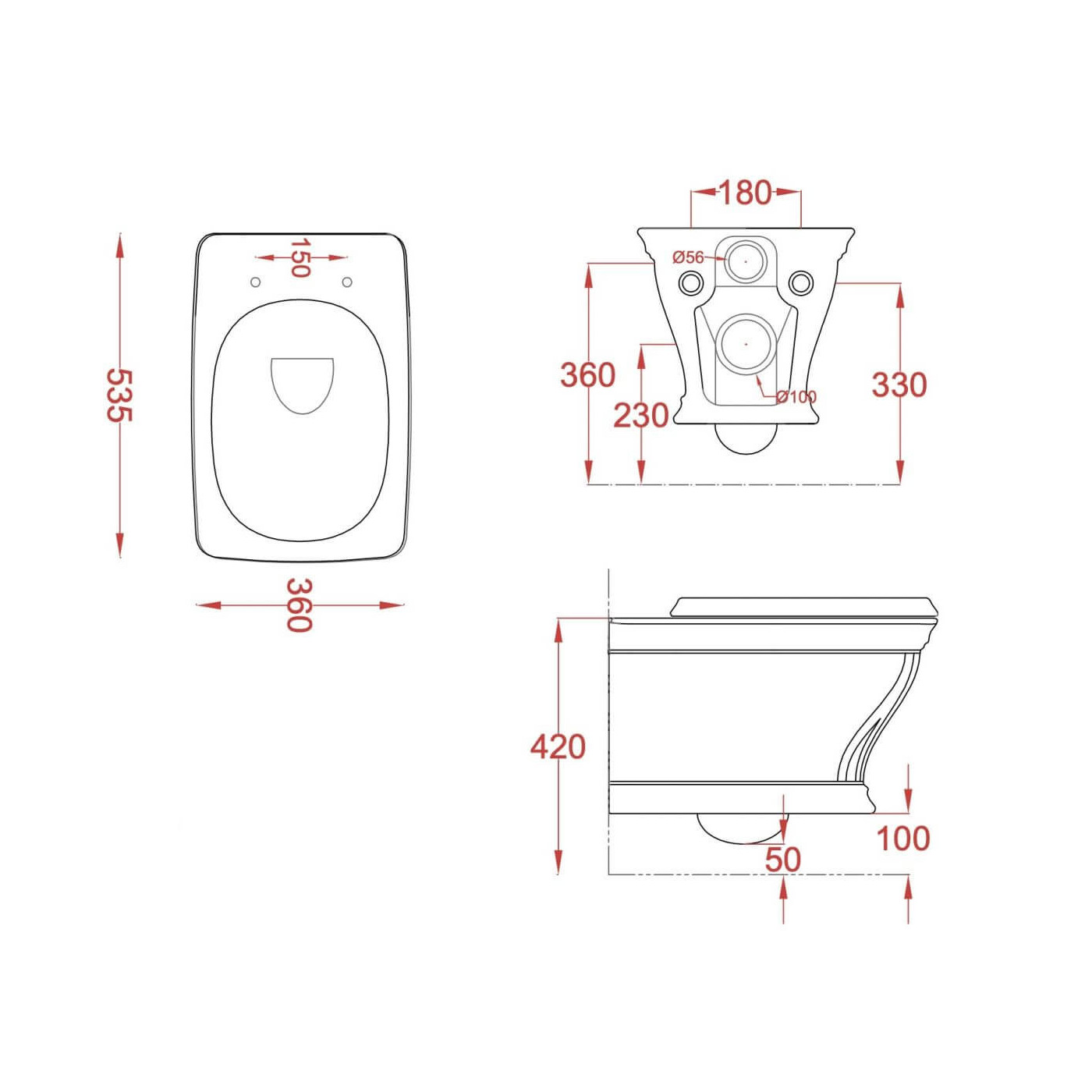 Miska WC Civitas Podwieszana Bianco CIV0010100 Artceram Miska WC Civitas Podwieszana Bianco CIV0010100 Artceram