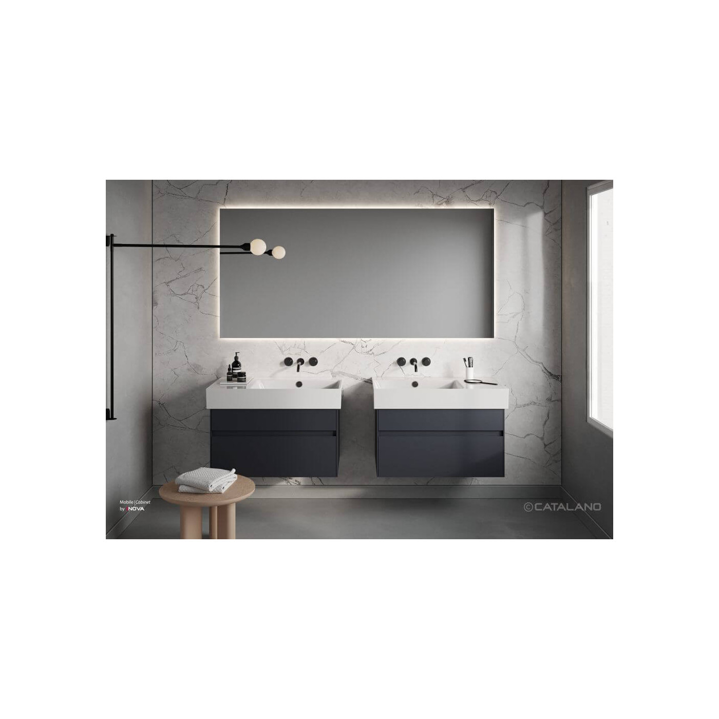 Umywalka Lewa Komora Premium Biały Połysk 80x47 0220840001 Catalano Umywalka Lewa Komora Premium Biały Połysk 80x47 0220840001 Catalano