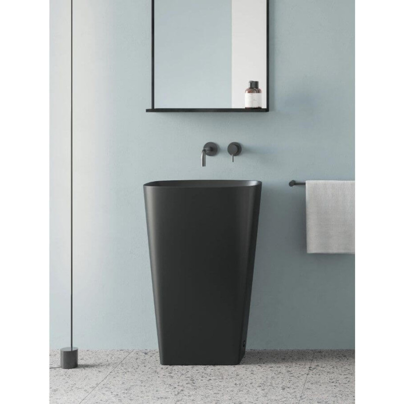 Umywalka Wolnostojąca Z Odpływem W Ścianę Green Czarny Mat 55x38 0428551022 Catalano Umywalka Wolnostojąca Z Odpływem W Ścianę Green Czarny Mat 55x38 0428551022 Catalano