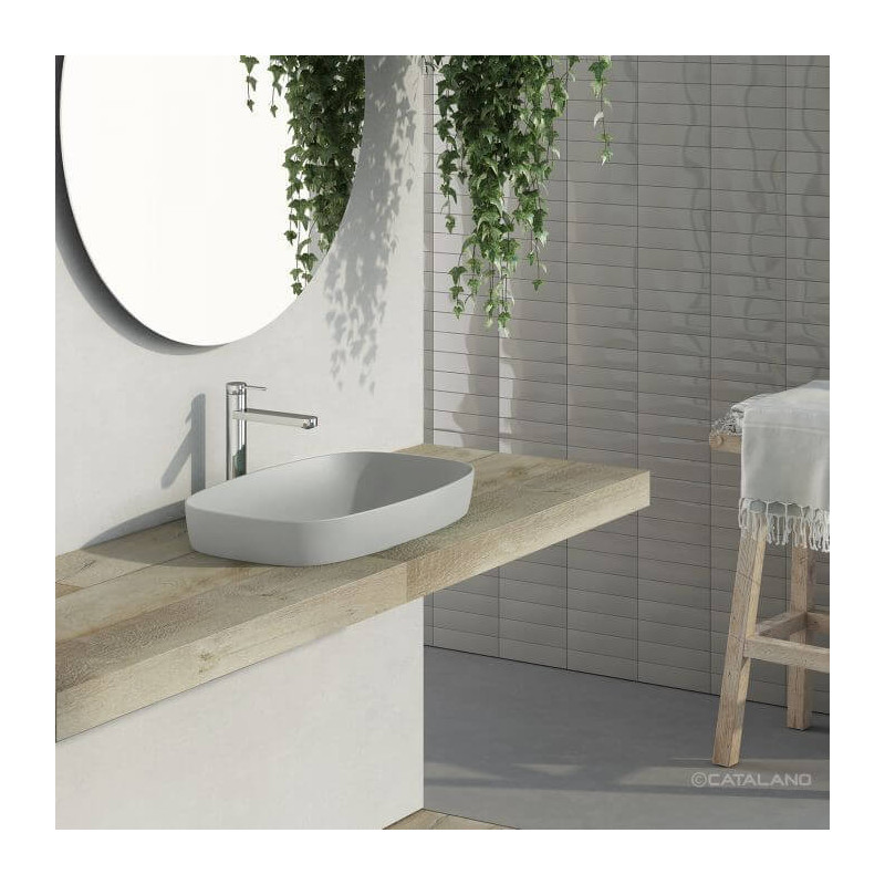Umywalka Nablatowa Alvea Szary Mat 60x38 0624600023 Catalano Umywalka Nablatowa Alvea Szary Mat 60x38 0624600023 Catalano
