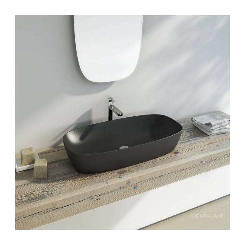 Umywalka Nablatowa Alvea Czarny Mat 80x40 0622800022 Catalano Umywalka Nablatowa Alvea Czarny Mat 80x40 0622800022 Catalano