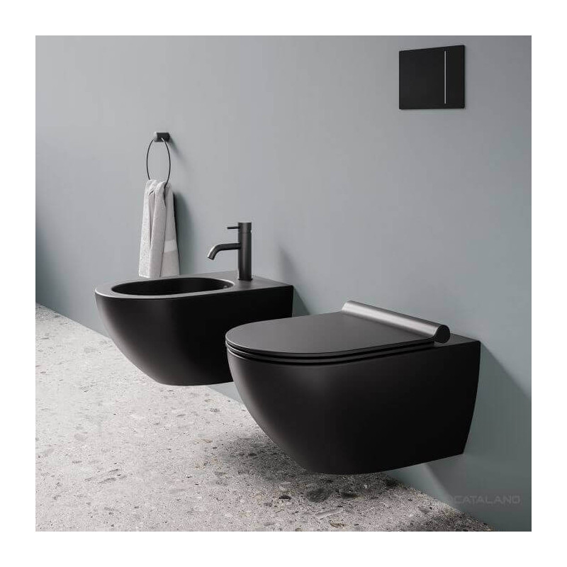 Miska WC Sfera Czarny Mat 35x54,5 1VSF54RNS + mocowanie KFST00 Catalano Miska WC Sfera Czarny Mat 35x54,5 1VSF54RNS + mocowanie KFST00 Catalano