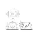 Miska WC Sfera Biały Mat 35x54,5 1VSF54RBM + zestaw montażowy KFST00 Catalano Miska WC Sfera Biały Mat 35x54,5 1VSF54RBM + zestaw montażowy KFST00 Catalano