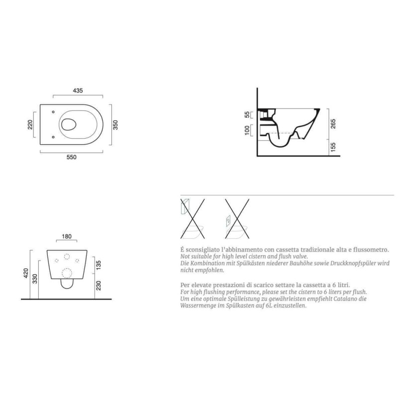 Miska WC Zero Szary Mat 35x55 1VS55NRCS + zestaw montażowy 5SCSTPCS Catalano Miska WC Zero Szary Mat 35x55 1VS55NRCS + zestaw montażowy 5SCSTPCS Catalano