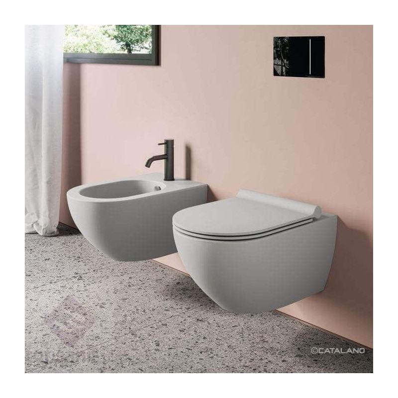 Miska WC Sfera Szary Mat 36x58 1VSF54RCS + mocowania KFST00 Catalano Miska WC Sfera Szary Mat 36x58 1VSF54RCS + mocowania KFST00 Catalano