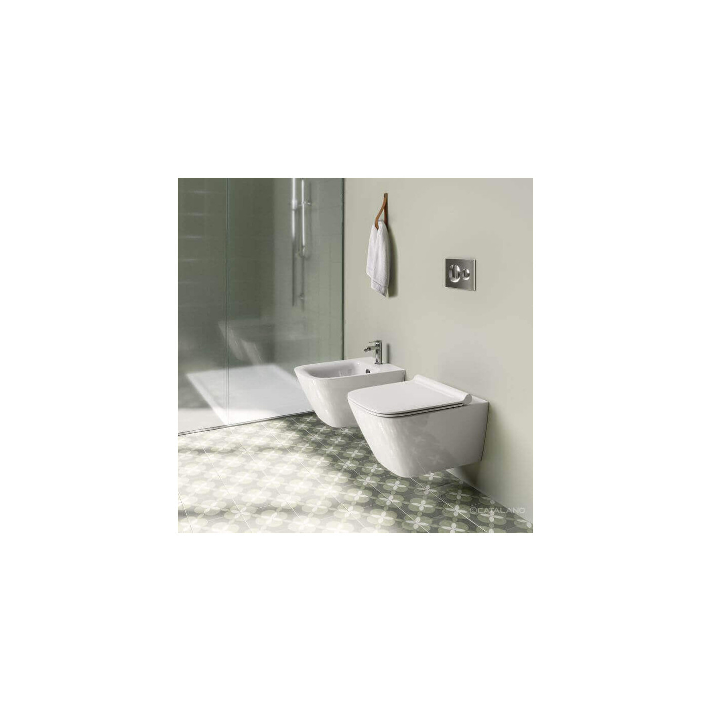 Miska Wisząca WC Green Biały Połysk 50x37 0411500001 + Mocowanie 5KFST00 Catalano Miska Wisząca WC Green Biały Połysk 50x37 0411500001 + Mocowanie 5KFST00 Catalano