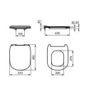 Deska Wolnoopadająca Cienka Tesi Biała 45x37 T352701 Ideal Standard Deska Wolnoopadająca Cienka Tesi Biała 45x37 T352701 Ideal Standard