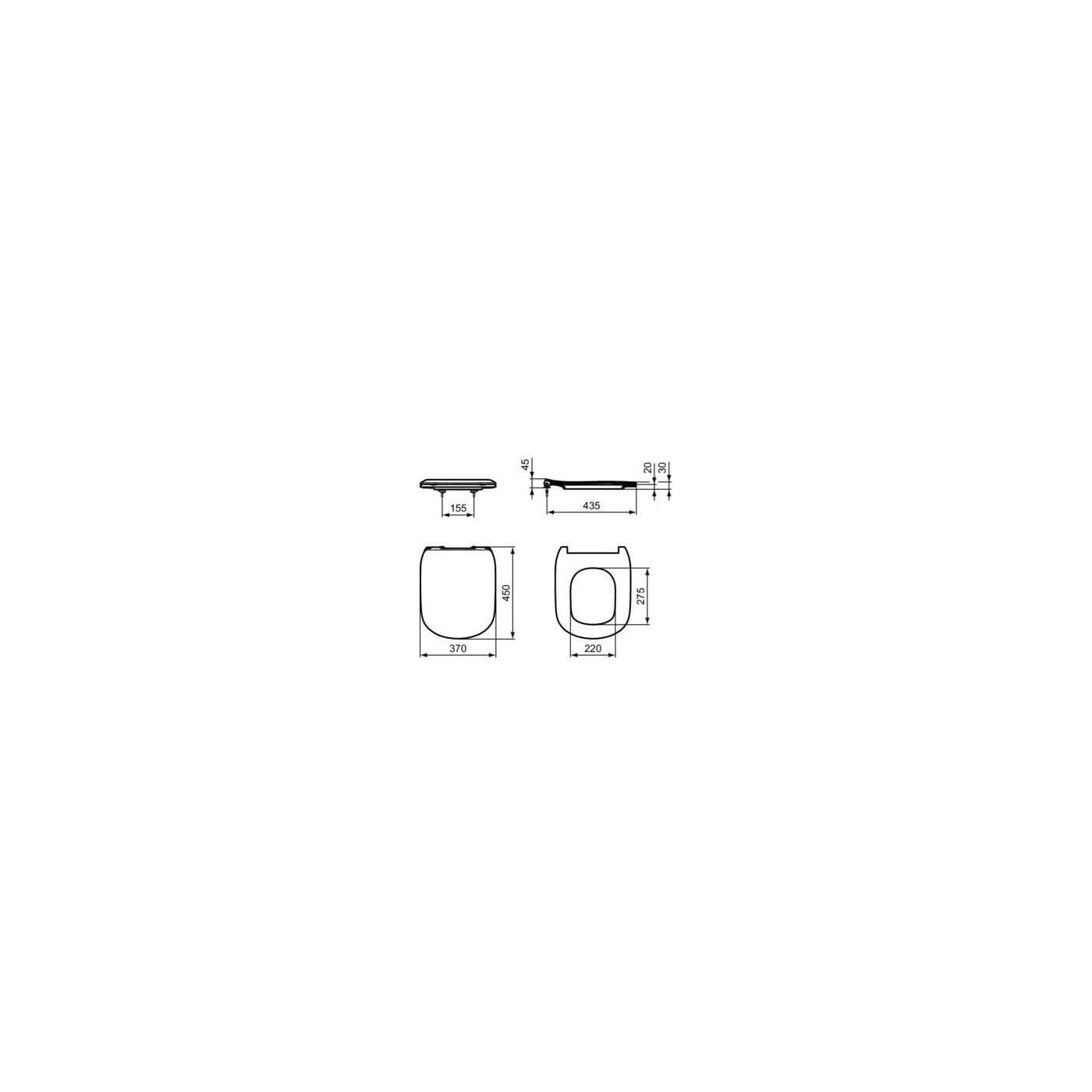 Deska Wolnoopadająca Cienka Tesi Biała 45x37 T352701 Ideal Standard Deska Wolnoopadająca Cienka Tesi Biała 45x37 T352701 Ideal Standard
