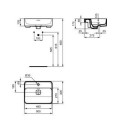 Umywalka Półblatowa Strada II Biała 50x40 T299301 Ideal Standard Umywalka Półblatowa Strada II Biała 50x40 T299301 Ideal Standard