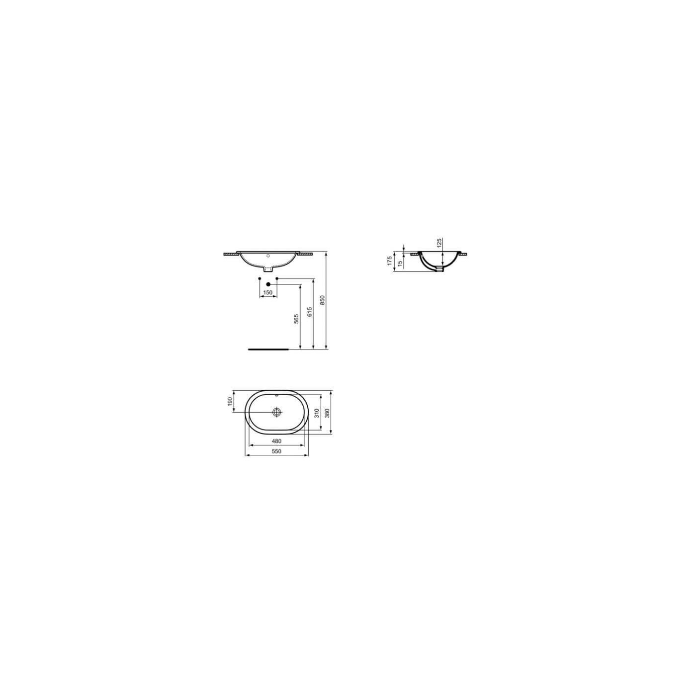 Umywalka Wpuszczana W Blat Connect Biała 55x38 E504701 Ideal Standard Umywalka Wpuszczana W Blat Connect Biała 55x38 E504701 Ideal Standard