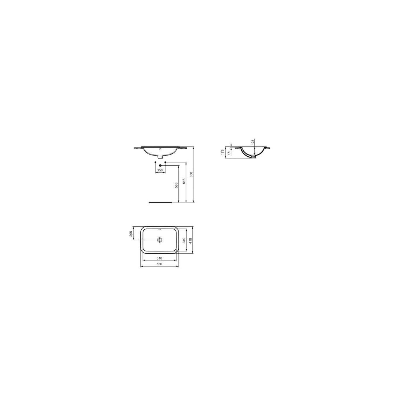 Umywalka Wpuszczana W Blat Connect Biała 58x41 E505901 Ideal Standard Umywalka Wpuszczana W Blat Connect Biała 58x41 E505901 Ideal Standard