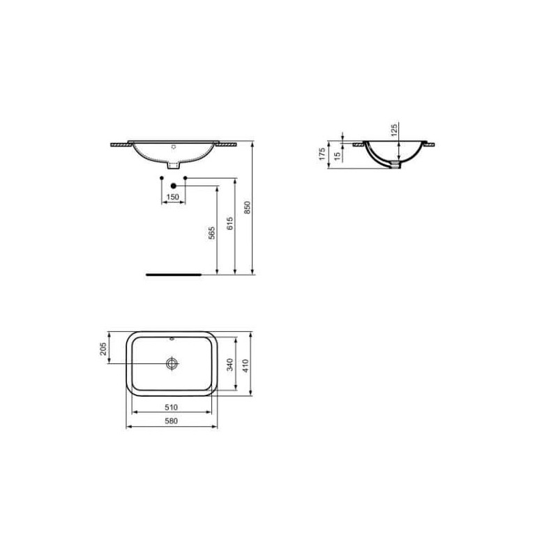 Umywalka Wpuszczana W Blat Connect Biała 58x41 E505901 Ideal Standard Umywalka Wpuszczana W Blat Connect Biała 58x41 E505901 Ideal Standard