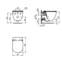 Miska Wisząca Tesi Biały 36,5x53,5 T007901 Ideal Standard Miska Wisząca Tesi Biały 36,5x53,5 T007901 Ideal Standard