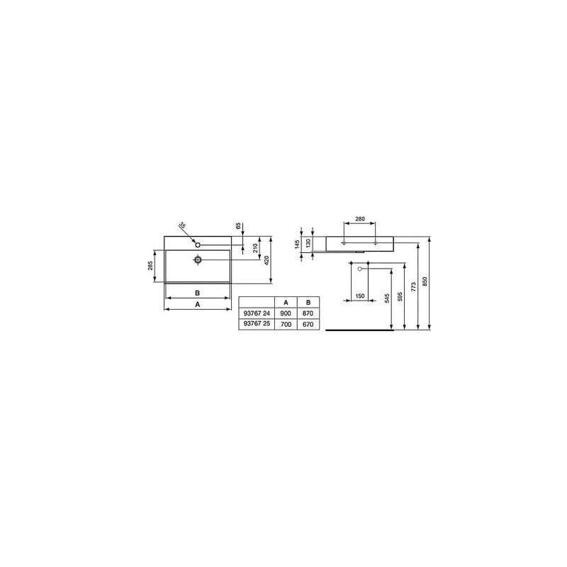 Umywalka Strada Bez Otworu 50x42 Biały K081501 Ideal Standard Umywalka Strada Bez Otworu 50x42 Biały K081501 Ideal Standard
