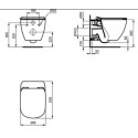 Miska WC Wisząca Aquablade Tesi Czarny Mat 53,5x36,5 T0079V3 Ideal Standard Miska WC Wisząca Aquablade Tesi Czarny Mat 53,5x36,5 T0079V3 Ideal Standard