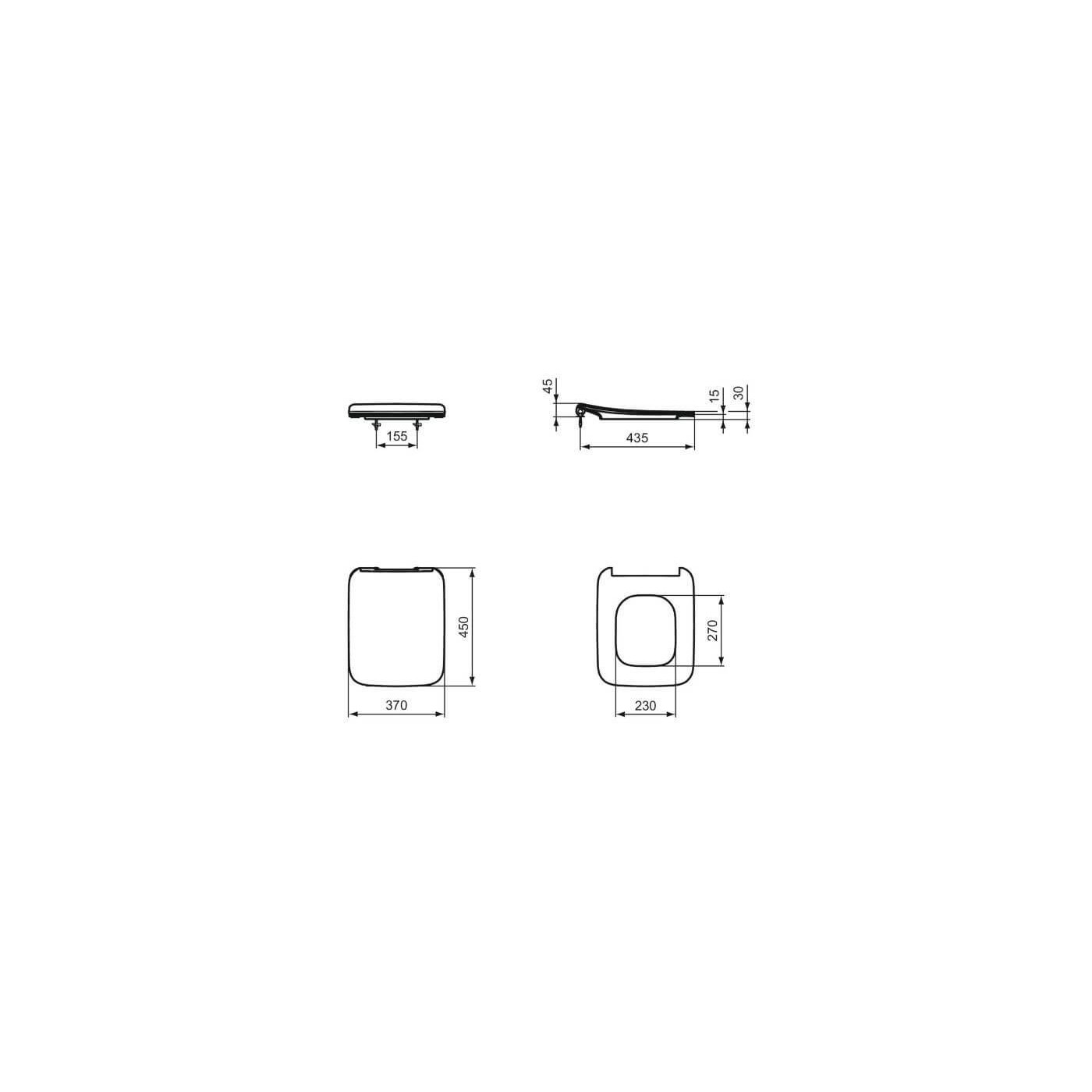 Deska Sedesowa Wolnoopadająca Strada 2 Biały 45x37 T360101 Ideal Standard Deska Sedesowa Wolnoopadająca Strada 2 Biały 45x37 T360101 Ideal Standard