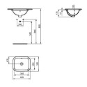 Umywalka Podblatowa Connect Biały 42x35 E505601 Ideal Standard Umywalka Podblatowa Connect Biały 42x35 E505601 Ideal Standard