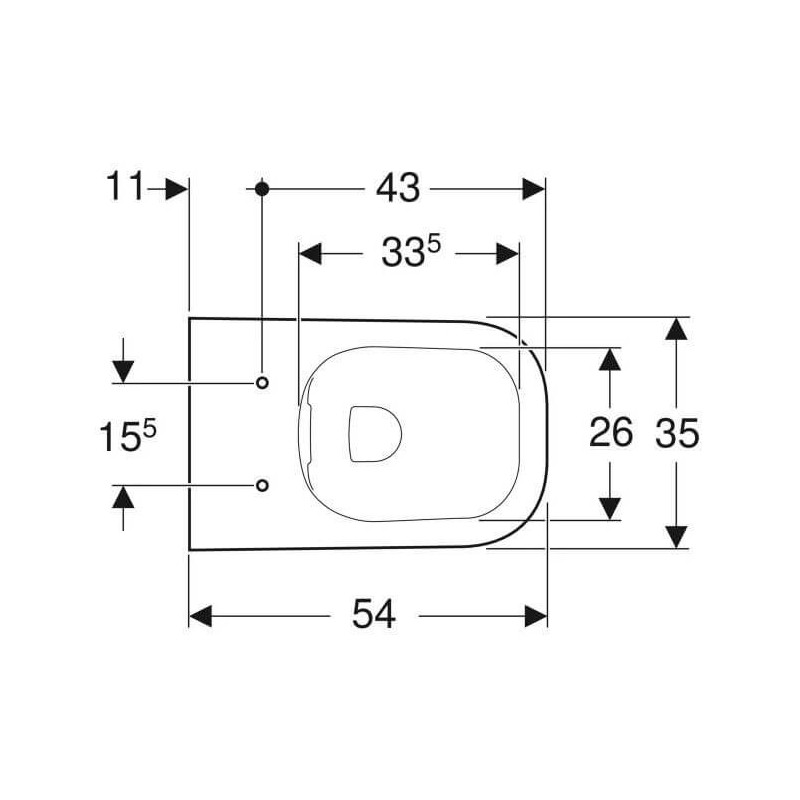 Miska Wisząca WC Rimfree Smyle Square 54 cm 500.208.01.1 Geberit Miska Wisząca WC Rimfree Smyle Square 54 cm 500.208.01.1 Geberit