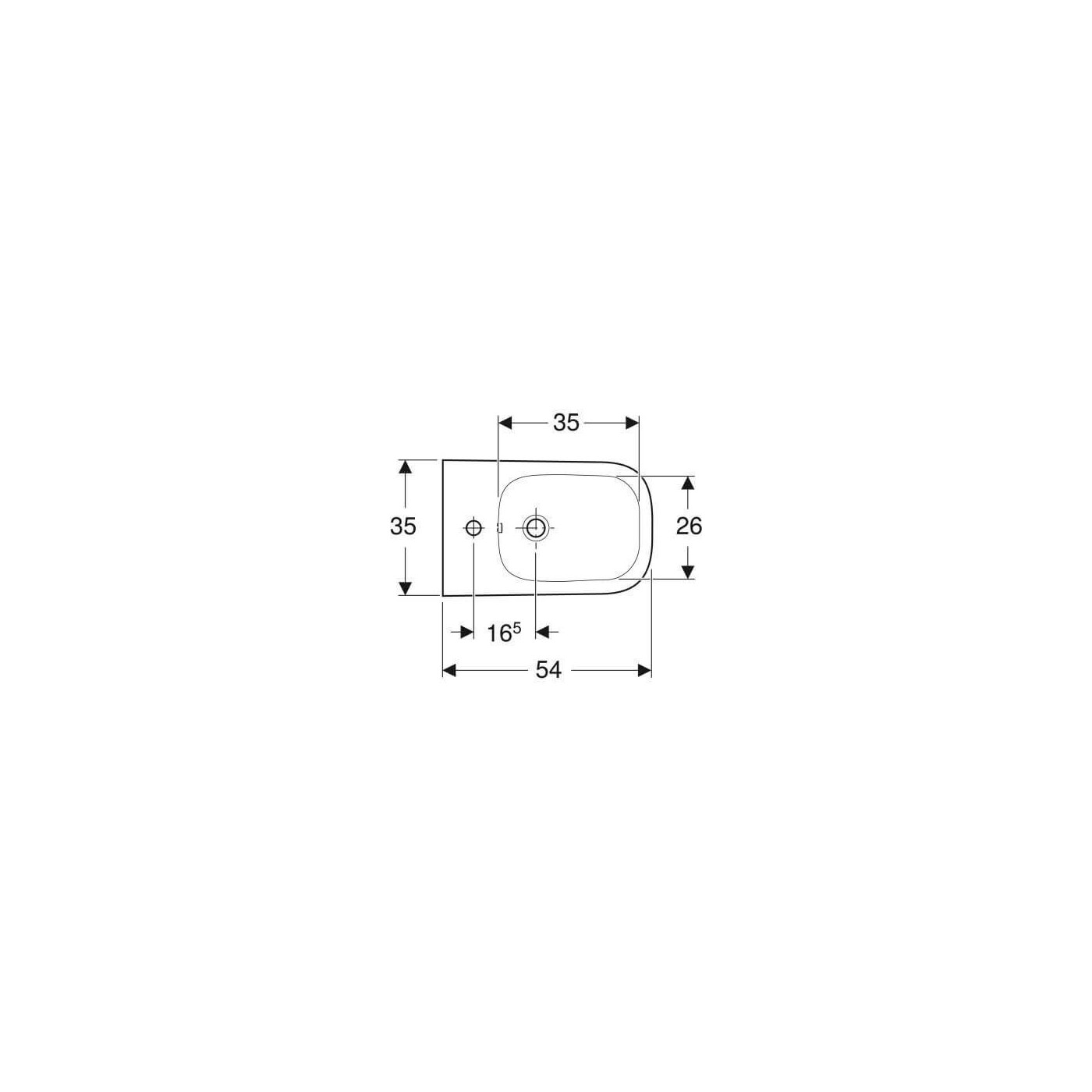 Bidet Wiszący Smyle Square 500.209.01.1 Geberit Bidet Wiszący Smyle Square 500.209.01.1 Geberit