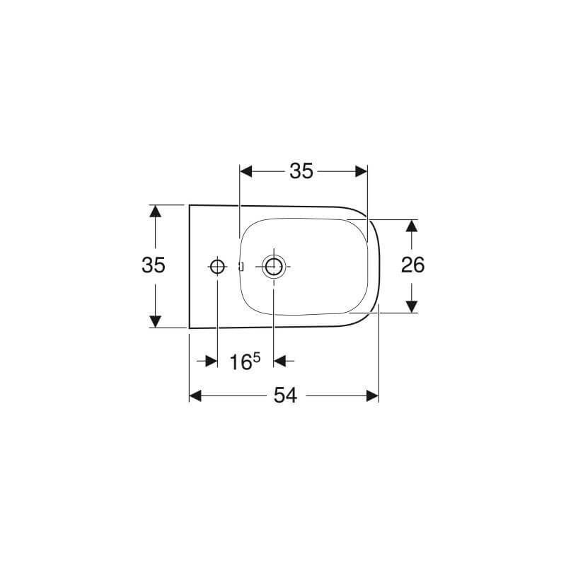 Bidet Wiszący Smyle Square 500.209.01.1 Geberit Bidet Wiszący Smyle Square 500.209.01.1 Geberit