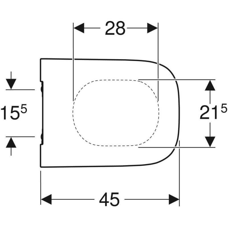 Deska WC Smyle Square Biały 500.240.01.1 Geberit Deska WC Smyle Square Biały 500.240.01.1 Geberit