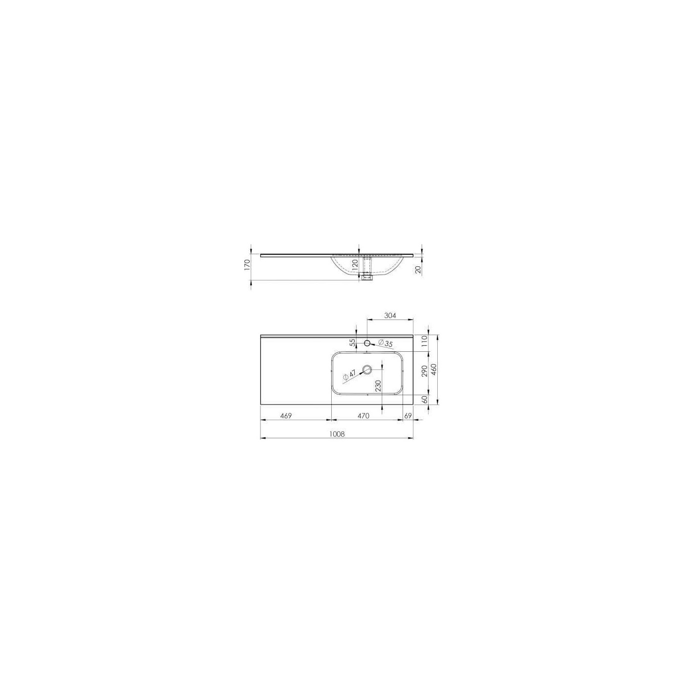 Umywalka Skappa 101X46,6 cm 146035 Elita Umywalka Skappa 101X46,6 cm 146035 Elita
