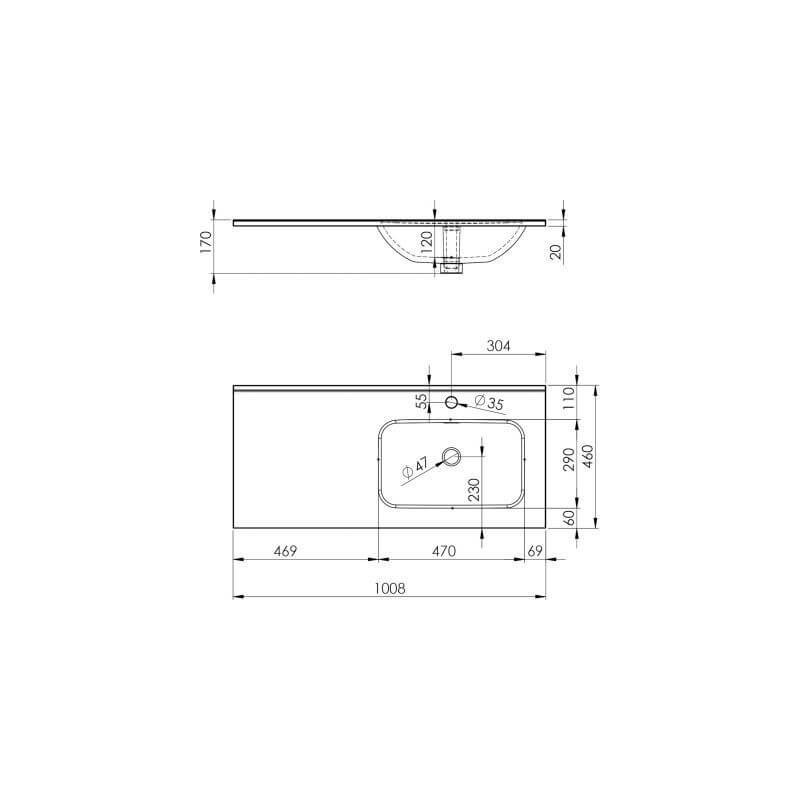 Umywalka Skappa 101X46,6 cm 146035 Elita Umywalka Skappa 101X46,6 cm 146035 Elita